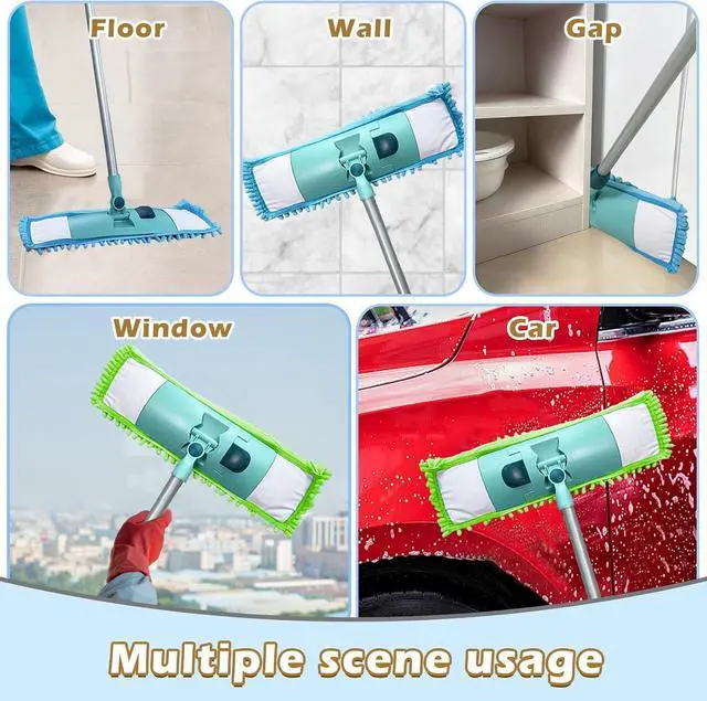 Alt view image 5 of 7 - 4PCS 16'' Microfiber Dust Mop Pads Compatible with Leifheit 55210