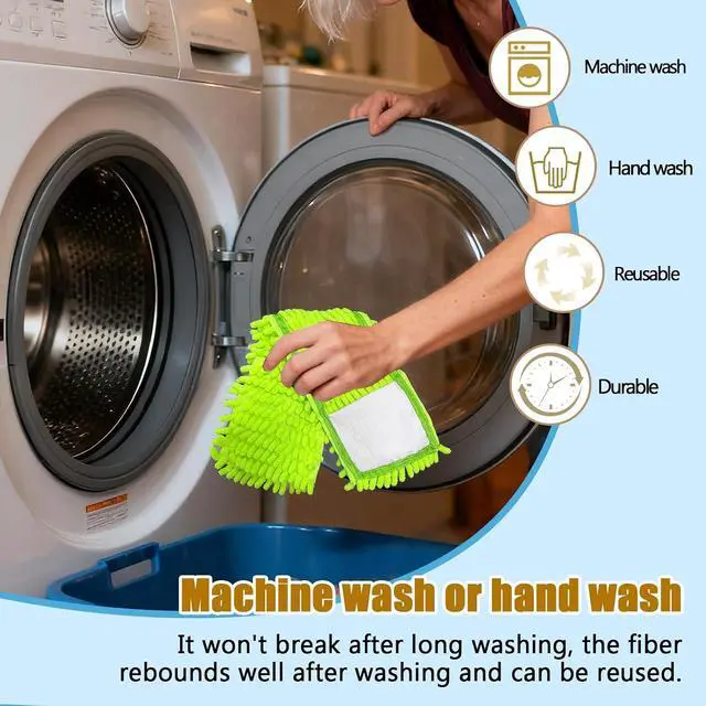 Alt view image 6 of 7 - 4PCS 16'' Microfiber Dust Mop Pads Compatible with Leifheit 55210