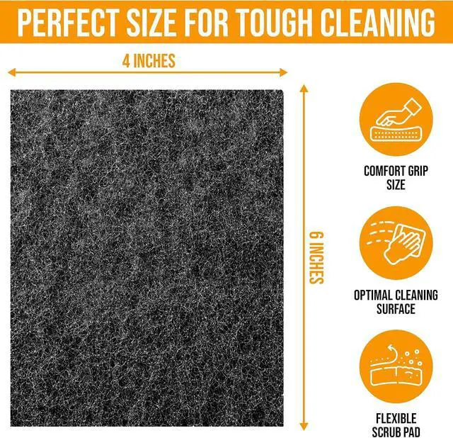 Alt view image 3 of 7 - Harrier Hardware 6-Pack High Density Scouring Pads 6 x 4 Inch Black