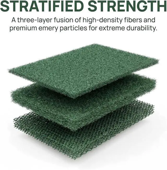 Alt view image 3 of 7 - Green Scrubbing Pads 6-Pack, Kitchen Scourer for Pots & Stovetops