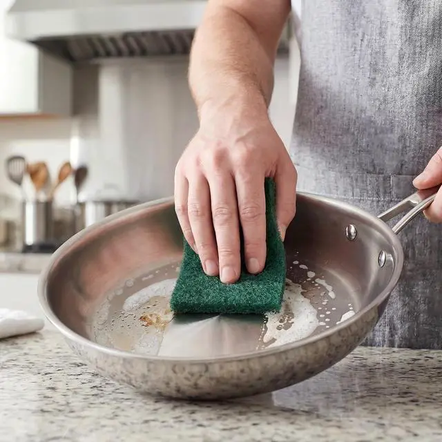 Alt view image 6 of 7 - Green Scrubbing Pads 6-Pack, Kitchen Scourer for Pots & Stovetops