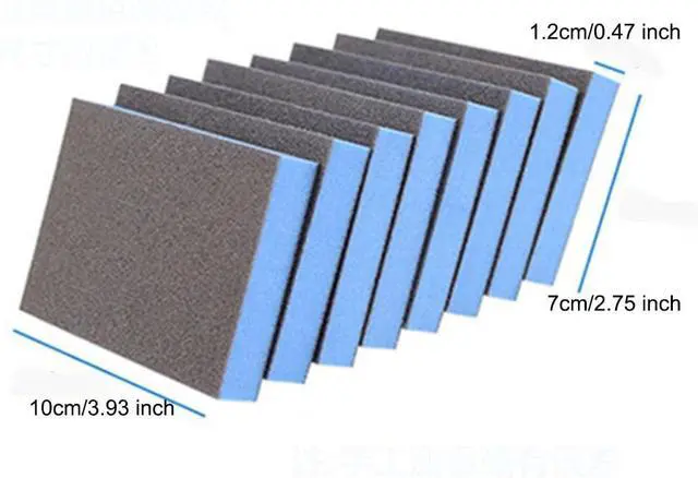 Alt view image 2 of 6 - EORTA 8 Pcs Magic Cleaning Sponges Multi-Use Heavy Duty Scrub Scouring Eraser Pads with Carborundum Non-Scratch Emery Cleaner for Kitchen, Bathroom, Pots, Pans, Sinks