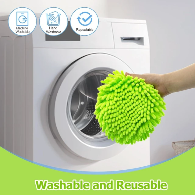 Alt view image 6 of 7 - Mop Replace Heads for Ocedar Mop Heads Replacements Easywring 1-Tank System,Spin Mop Replacement Head for Floor Clean,2 Pack Chenille Mop Refills,Washable and Reusable Mop Head Replacement,Green