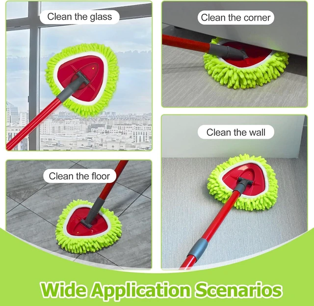Alt view image 7 of 7 - Mop Replace Heads for Ocedar Mop Heads Replacements Easywring 1-Tank System,Spin Mop Replacement Head for Floor Clean,2 Pack Chenille Mop Refills,Washable and Reusable Mop Head Replacement,Green