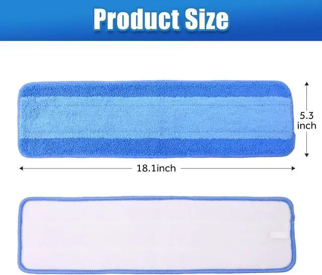 Alt view image 2 of 6 - 3 Pack Microfiber Cleaning Pads Compatible with Bona Mop Replacement Pad