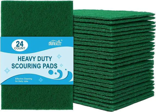 Main image of HOMEXCEL Heavy Duty Scouring Pads, 24 Pack Green Scrub Pads for Cleaning