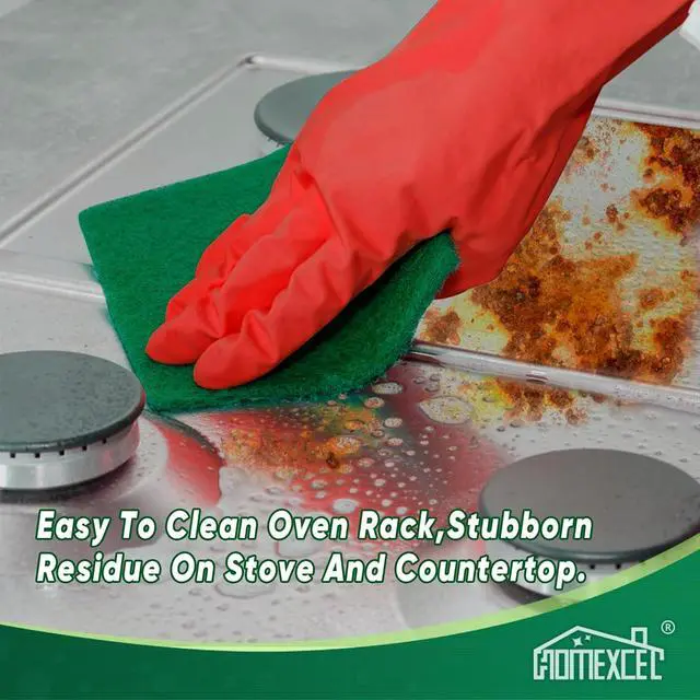 Alt view image 4 of 6 - HOMEXCEL Heavy Duty Scouring Pads, 24 Pack Green Scrub Pads for Cleaning
