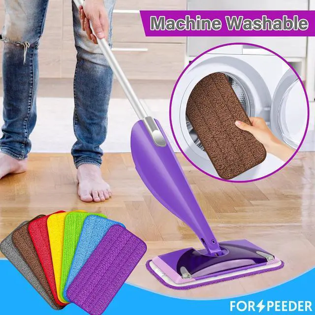 Alt view image 4 of 7 - Reusable Mop Pads for Swiffer WetJet, Wet Pads Refills for 12'' Spray Mop, Microfiber Refill Machine Washable Up to 100+ Floor Cleaning for All Kinds of Floor Types, 7 Pack