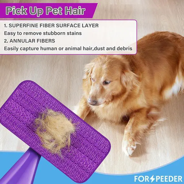 Alt view image 5 of 7 - Reusable Mop Pads for Swiffer WetJet, Wet Pads Refills for 12'' Spray Mop, Microfiber Refill Machine Washable Up to 100+ Floor Cleaning for All Kinds of Floor Types, 7 Pack