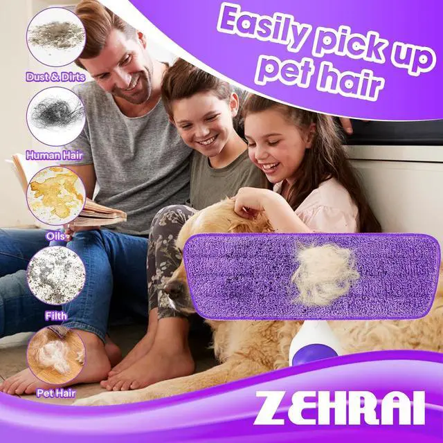 Alt view image 3 of 7 - Microfiber Mop Pads 6 Pack for Swiffer PowerMop 13-16 Inch Washable