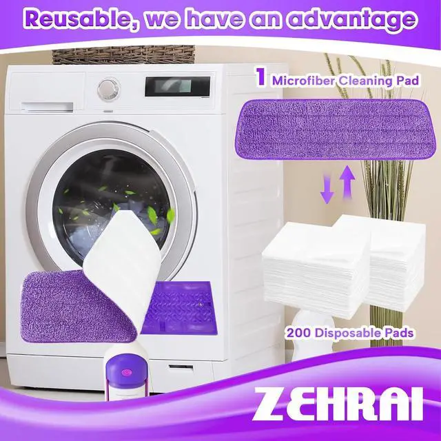 Alt view image 5 of 7 - Microfiber Mop Pads 6 Pack for Swiffer PowerMop 13-16 Inch Washable