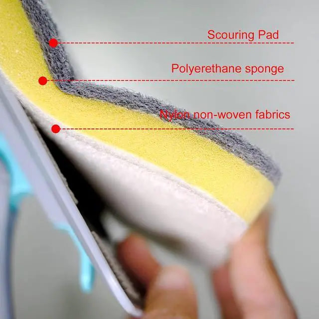 Alt view image 3 of 6 - MOSEN Replacement Head Scrubber Pad for Tub Tile Scrubber Brush - Include 2 Scouring Pad and 2 Microfiber Pad