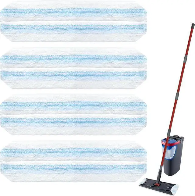 Main image of 4 Pack Mop Replacement Pads Compatible with O Ceda H2prO Flat Mop System