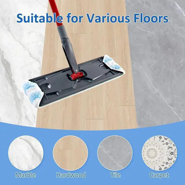 Alt view image 6 of 7 - 4 Pack Mop Replacement Pads Compatible with O Ceda H2prO Flat Mop System
