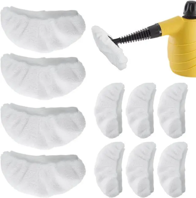 Main image of Steam Cleaner Accessories, Universal Reusable Steam Mop Pads, Steam Shot Attachments, Handheld Steam Cleaner Washable Microfiber Cloth (10 PCS)