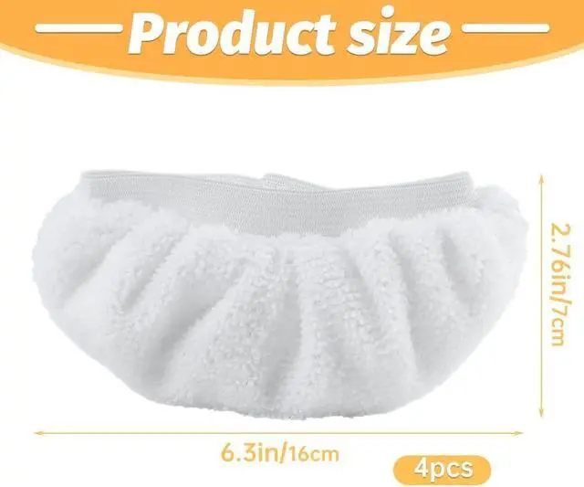 Alt view image 2 of 7 - Steam Cleaner Accessories, Universal Reusable Steam Mop Pads, Steam Shot Attachments, Handheld Steam Cleaner Washable Microfiber Cloth (10 PCS)