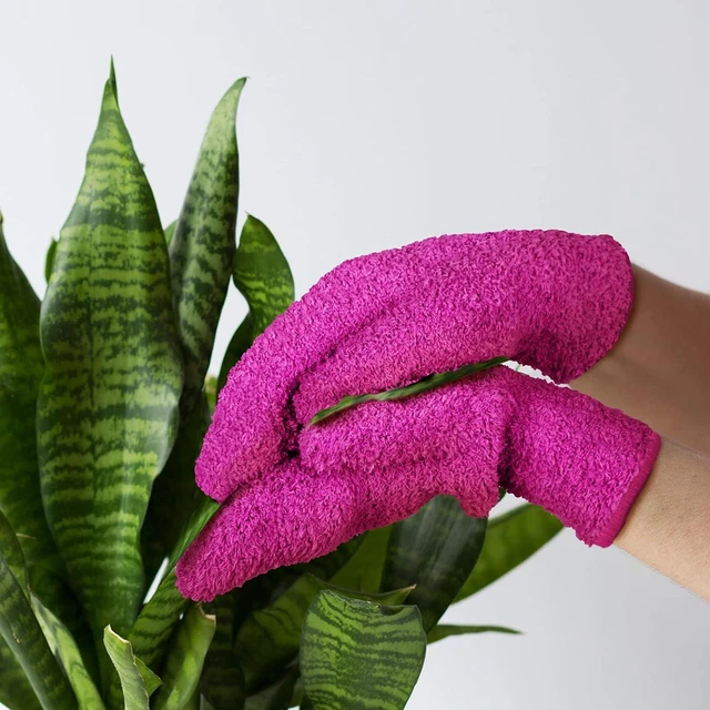 Alt view image 7 of 7 - Bencailor 4 Pair Microfiber Dust Mitt, Black, Purple, Rose Red, Dark Blue