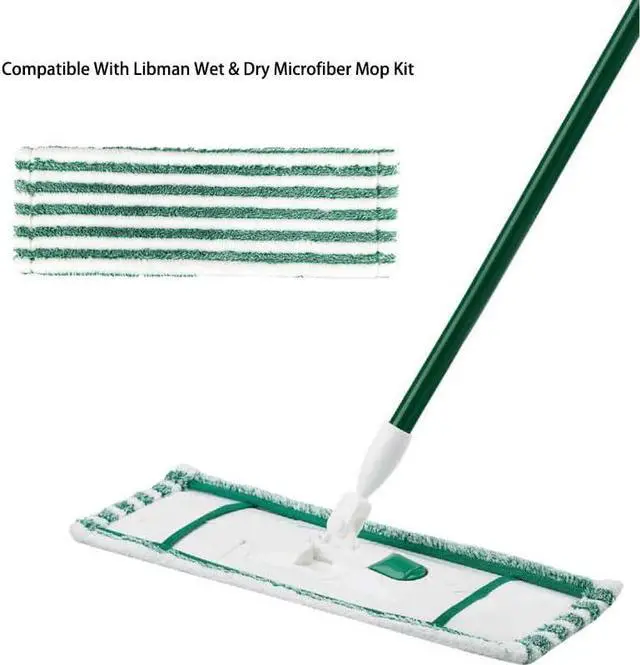 Alt view image 3 of 6 - Libman Wet & Dry Microfiber Mop Refills - 2 Pack Reusable Washable Microfiber Cloth Mop Head Pads for Wet and Dry Use