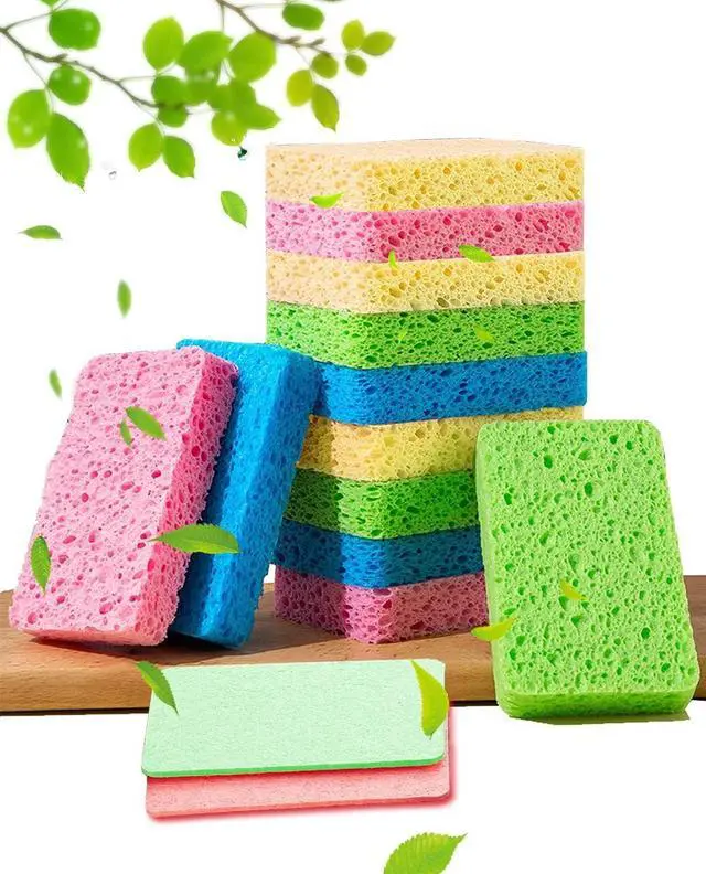 Main image of METUUTER Kitchen Sponges 12 Pack Natural Cellulose for Non Scratch Cleaning