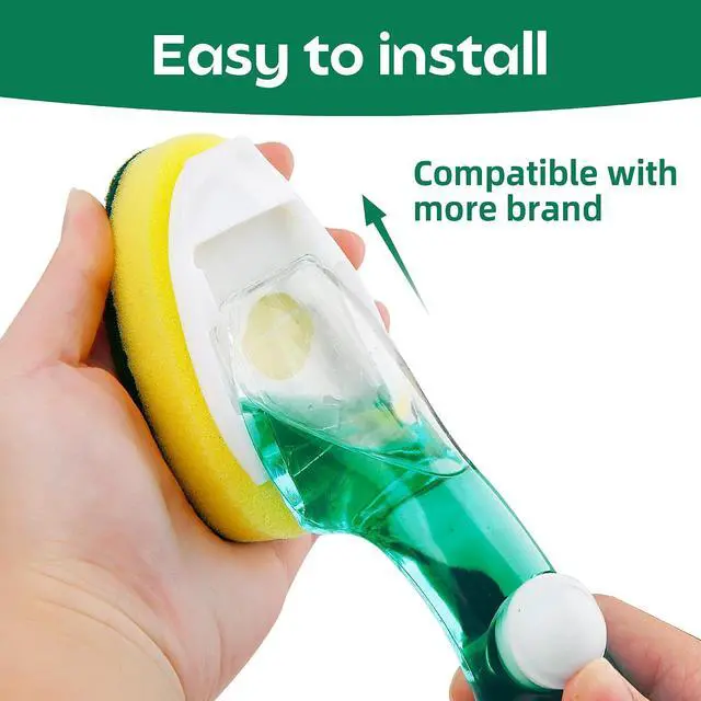 Alt view image 3 of 7 - Non Scratch Dishwand Refills 6 Pack, Non-Scratch Replacement Sponge Heads for Dish Wand, Scratch-Free Dishwashing Soap Dispensing Refills, Gentle Scrubber Pads for Kitchen Dishes Sink Cleaning
