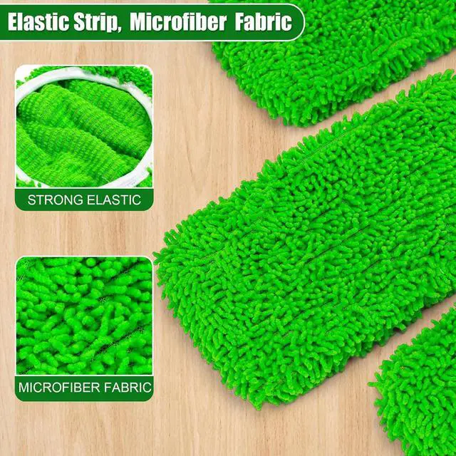 Alt view image 4 of 7 - Mop Pads for Swiffer Sweeper Reusable Microfiber 5PCS Dry Wet Replacement Mop Pad Refills Sweeping Mopping Cloths for Floor Cleaning