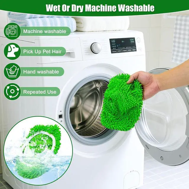 Alt view image 7 of 7 - Mop Pads for Swiffer Sweeper Reusable Microfiber 5PCS Dry Wet Replacement Mop Pad Refills Sweeping Mopping Cloths for Floor Cleaning