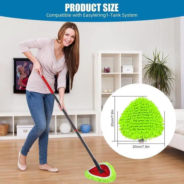 Alt view image 3 of 7 - YWSHF 2 Pack Spin Mop Heads Replacements for Ocedar 1 Tank,Green