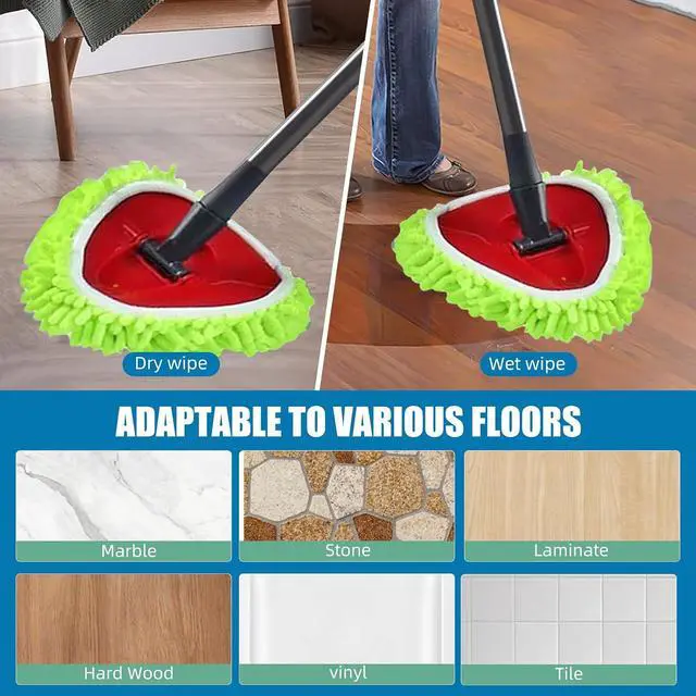Alt view image 7 of 7 - YWSHF 2 Pack Spin Mop Heads Replacements for Ocedar 1 Tank,Green