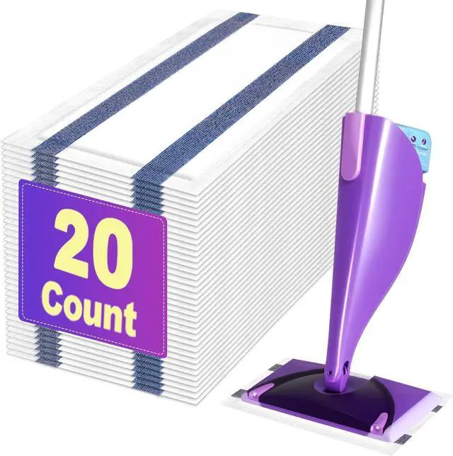 Main image of 20 Pack Disposable Mop Pads Refill for Swiffer Wet Jet Spray Mop