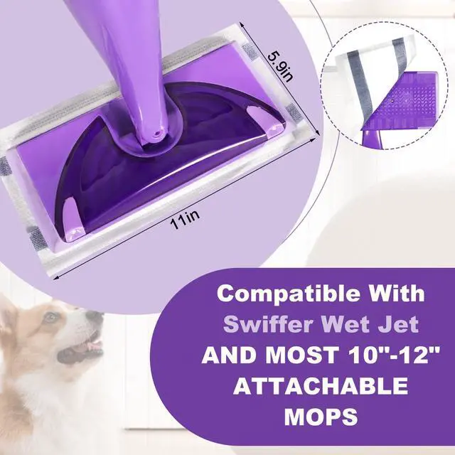 Alt view image 2 of 7 - 20 Pack Disposable Mop Pads Refill for Swiffer Wet Jet Spray Mop