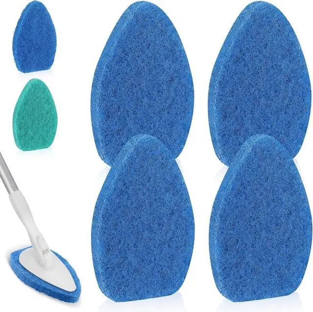Main image of Baderke 4 Pcs Tub Tile Scrubber Cleaning Brush Pad (Without Handle), Blue