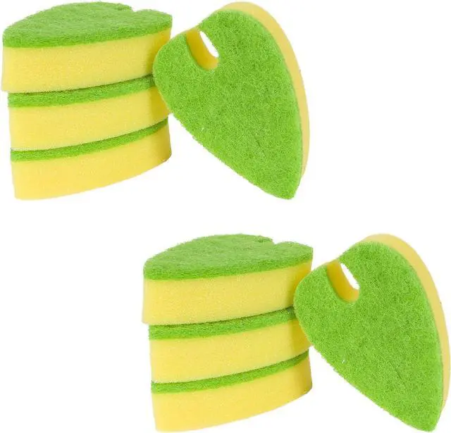 Main image of Evriholder Quick Dry Kitchen Sponges, Dual-Sided, Leaf Design for Scrubbing Dishes and Pots, Hangs from Sink Faucet to Dry, Helpful Silverware Cleaning Slot, Long-Lasting, 8 Pack