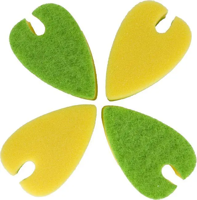 Alt view image 7 of 7 - Evriholder Quick Dry Kitchen Sponges, Dual-Sided, Leaf Design for Scrubbing Dishes and Pots, Hangs from Sink Faucet to Dry, Helpful Silverware Cleaning Slot, Long-Lasting, 8 Pack