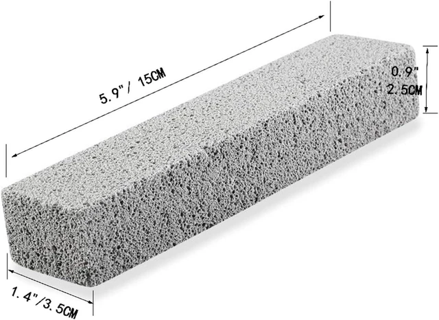 Alt view image 3 of 7 - 8 Pack Pumice Stone for Toilet Bowl Cleaning, Scouring Stick Remove Toilet Bowl Hard Water Rings, Calcium Buildup and Rust Suitable for Cleaning Toilet, Bathroom, Kitchen Sink, GrillGray