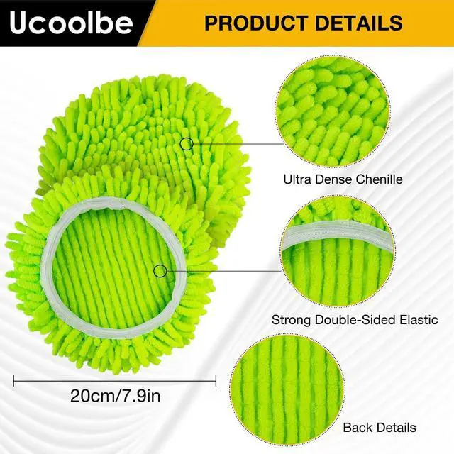 Alt view image 3 of 7 - Chenille Duster Spin Mop Replace Heads for O-Cedar EasyWring 1-Tank, 3-Pack