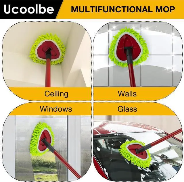 Alt view image 4 of 7 - Chenille Duster Spin Mop Replace Heads for O-Cedar EasyWring 1-Tank, 3-Pack