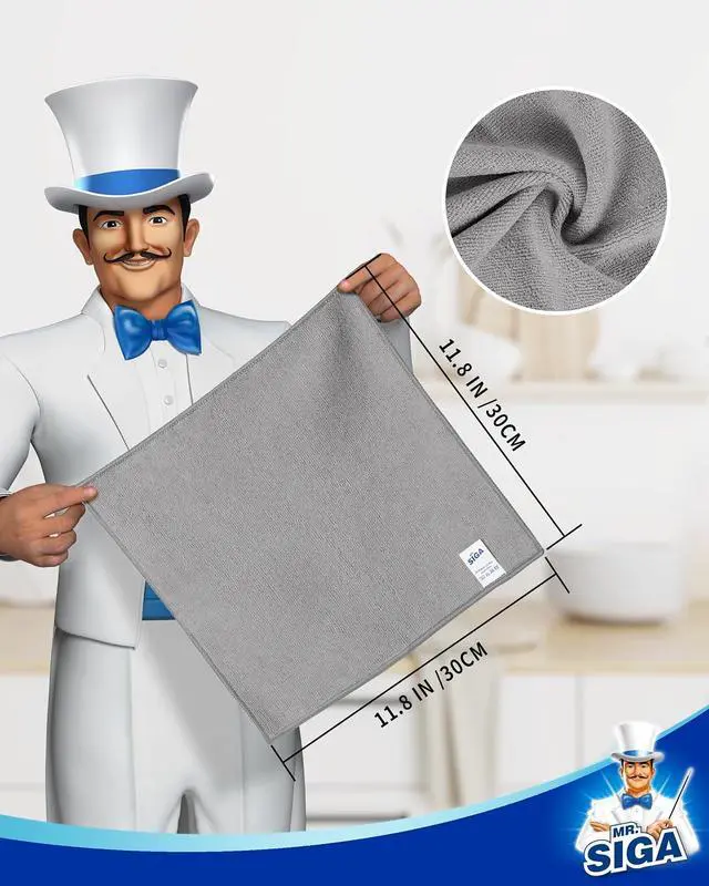 Alt view image 2 of 7 - MR.SIGA Microfiber Cleaning Cloths, All Purpose Microfiber Towels, 15 Pack