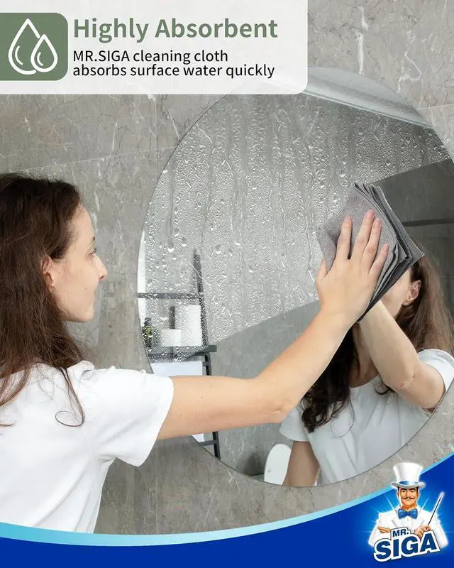 Alt view image 3 of 7 - MR.SIGA Microfiber Cleaning Cloths, All Purpose Microfiber Towels, 15 Pack