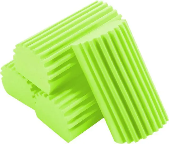 Main image of 4 Pack Green Damp Duster Cleaning Sponge Brush Set