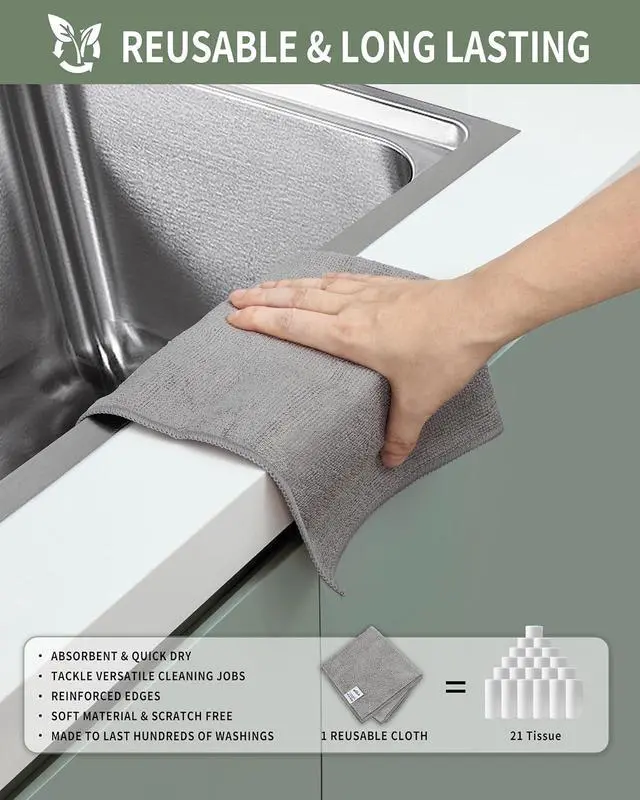 Alt view image 7 of 7 - MR.SIGA Microfiber Cleaning Cloths, All Purpose Microfiber Towels, 15 Pack