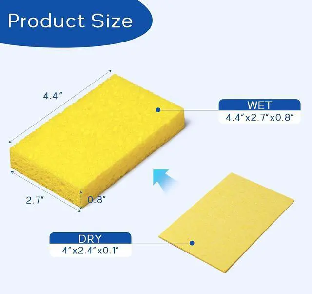 Alt view image 6 of 7 - ARCLIBER 6 Pack Thick Cellulose Scrub Sponges Non-Scratch Kitchen