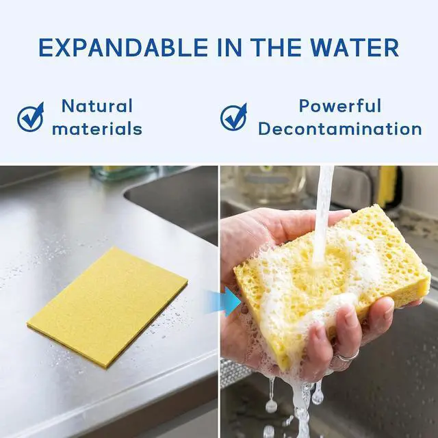 Alt view image 7 of 7 - ARCLIBER 6 Pack Thick Cellulose Scrub Sponges Non-Scratch Kitchen
