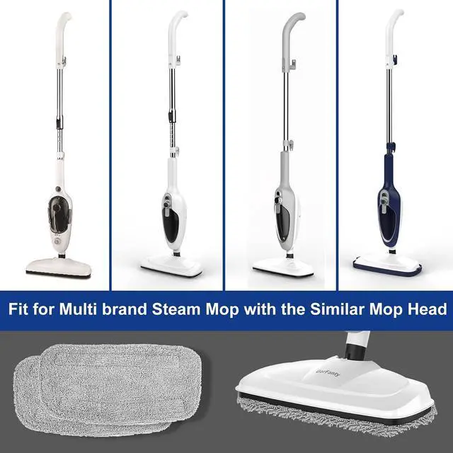 Alt view image 3 of 7 - GorFanty 2 Packs Steam Mop Pads for GorFanty GF-6610B/GF-6610 Model Steam Mop Washable, Reusable, Highly Absorbent Microfiber Steam Mop Replacement Pads.