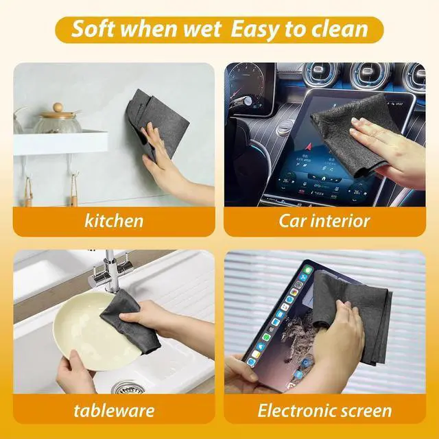Alt view image 5 of 7 - Thickened Magic Cleaning Cloth, 6Pcs Microfiber Cloth, 12" x 12"