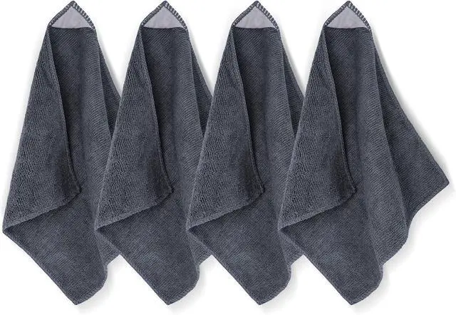 Main image of GoClimber 4 Pack Magnetic Microfiber Cleaning Cloth, Dry Erase Erasers Cleaner for Whiteboards, Blackboards, Chalkboards, Glassboards, Home, Office, School, Gray, 10'' x 9.25''