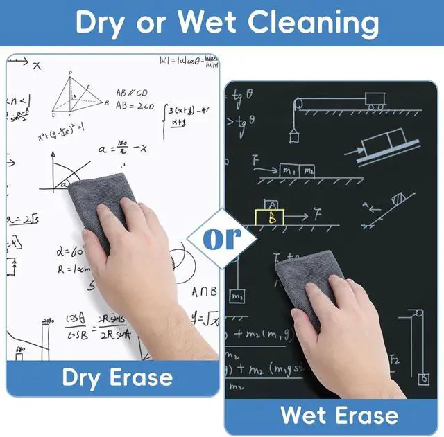 Alt view image 4 of 7 - GoClimber 4 Pack Magnetic Microfiber Cleaning Cloth, Dry Erase Erasers Cleaner for Whiteboards, Blackboards, Chalkboards, Glassboards, Home, Office, School, Gray, 10'' x 9.25''