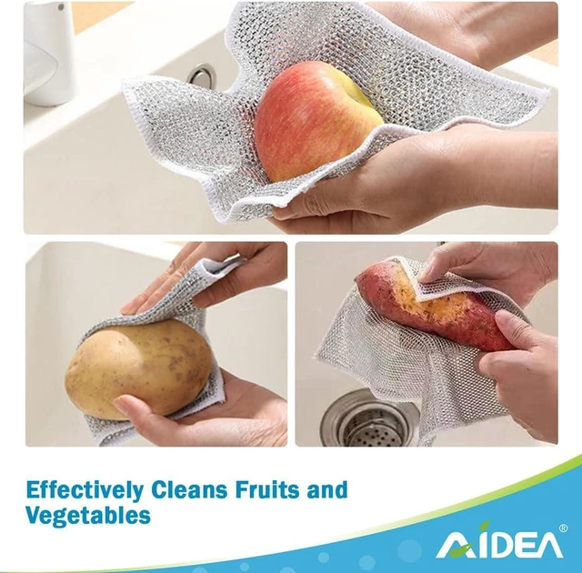 Alt view image 5 of 7 - AIDEA Non Scratch Wire Dishcloth 24PK, Dish Cloths for Washing Dishes 7"×8"