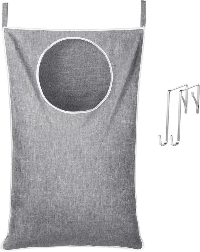 Main image of Lifewit 1 Pack Over Door Laundry Hamper, Collapsible Hanging, Light Gray