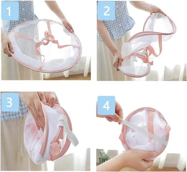 Alt view image 7 of 7 - 2 Pack Drying Rack Clothing Collapsible Laundry Basket 23'' Folding Hanging Dry Net Mesh Dryer with Hook for Clothes Drying Household Lingerie Sweater Blouse Herb (1Tier+2Tier)