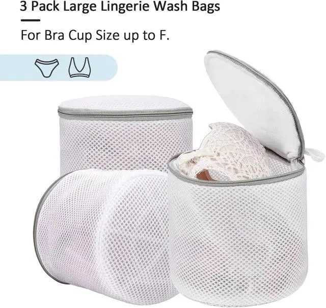 Alt view image 2 of 7 - GOGOODA Laundry Mesh Bra Wash Bag for Lingerie, Underwear, Delicates, 3 PCS